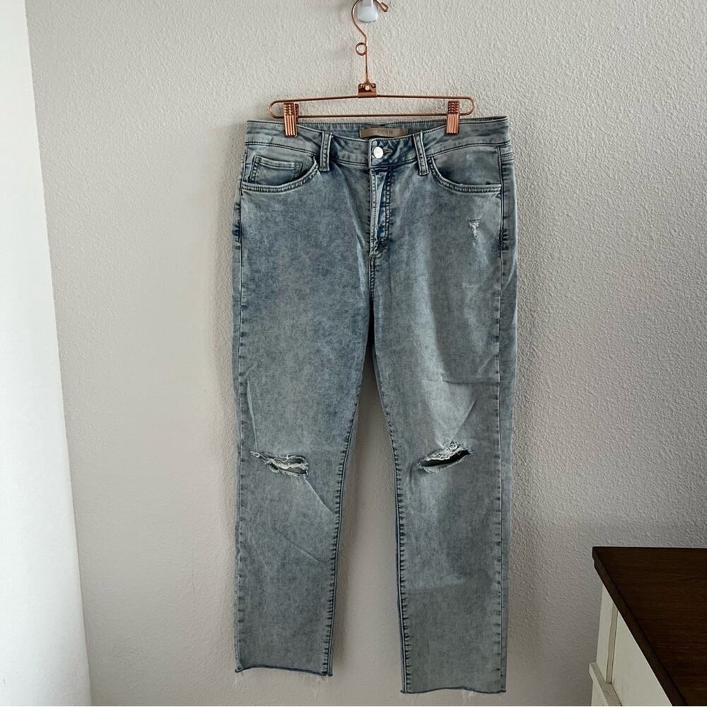 Joe's The Scout Mid Rise Slim Boyfriend Distressed Denim Jeans 28